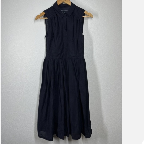 COPY - NWOT French Connection Enya Navy Striped Sleeveless Women Dress Size 2 - Picture 2 of 5